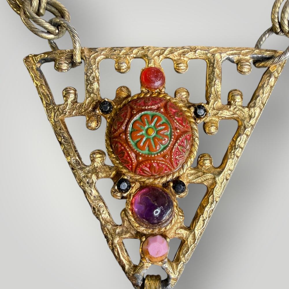 Vintage JULIANA D&E MOROCCAN MATRIX NECKLACE 20 inch - Picture 6 of 16